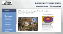 Desktop Screenshot of historische-spinnerei.de